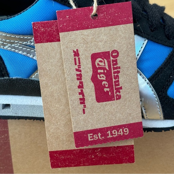 NEW Onitsuka Tiger Ultimate 81 sneakers Blue/Silver size women’s US 6.5 - Picture 5 of 11